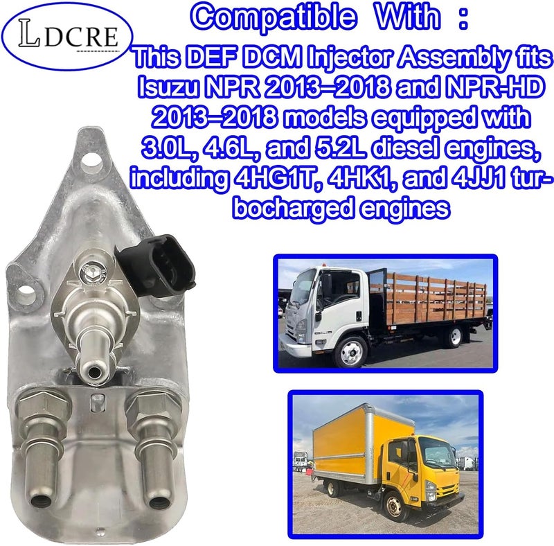 LDCRE DEF Injector Assembly for Isuzu NPR NPR-HD 2013–2018 3.0L 4.6L 5.2L 4HK1 4HG1T 4JJ1 – Replaces DEF Dosing Module 8982318982 - Image 4